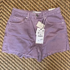 New short jeans purple Zara size 6